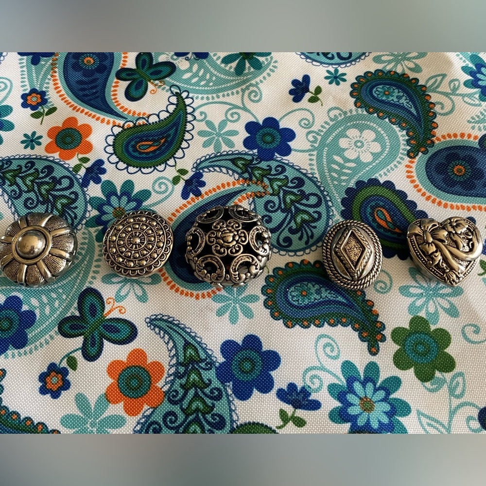 Silver Tone Vintage 80’s button covers